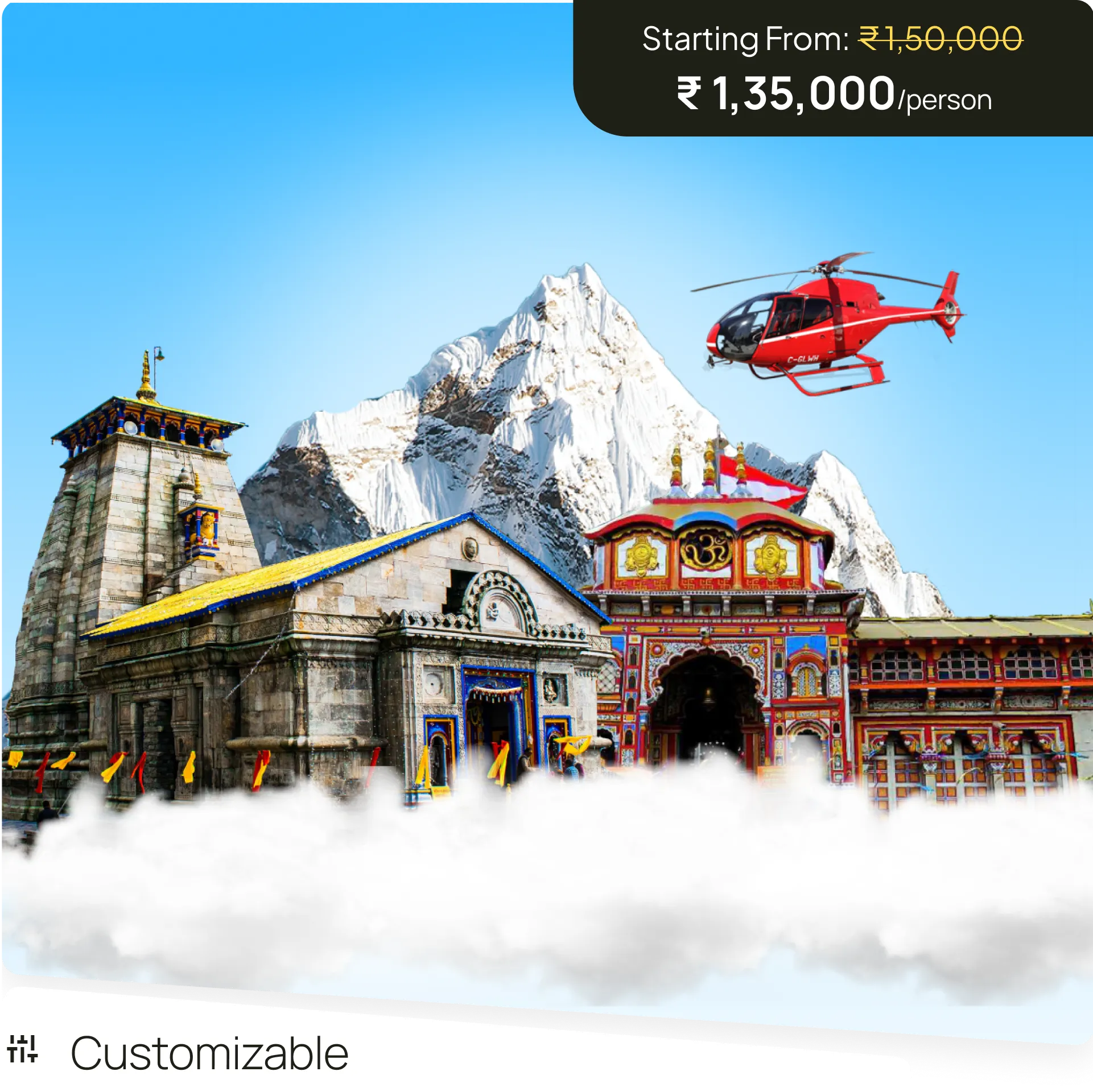 Do Dham Yatra Tour Package By Helicopter (3N4D)